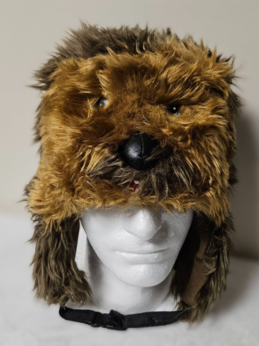 Disney Star Wars Chewbacca Unisex Hat Plush Faux Fur Costume Ear Flaps Cosplay